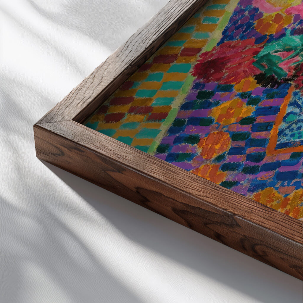 Nature Morte Aux Gants 1906 07 Robert Delaunay close up dark wood mockup