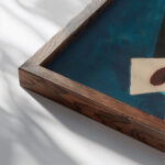 Nature Morte Aux Grenades Et Couteau Sur Un Gueridon circa 1925 Louis Marcoussis close up dark wood mockup