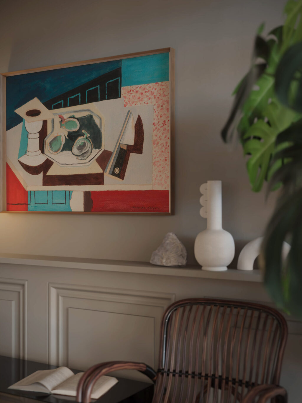 Nature Morte Aux Grenades Et Couteau Sur Un Gueridon circa 1925 Louis Marcoussis video mockup