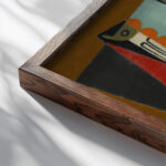 Nature Morte Cubiste 1917 Maria Blanchard close up dark wood mockup