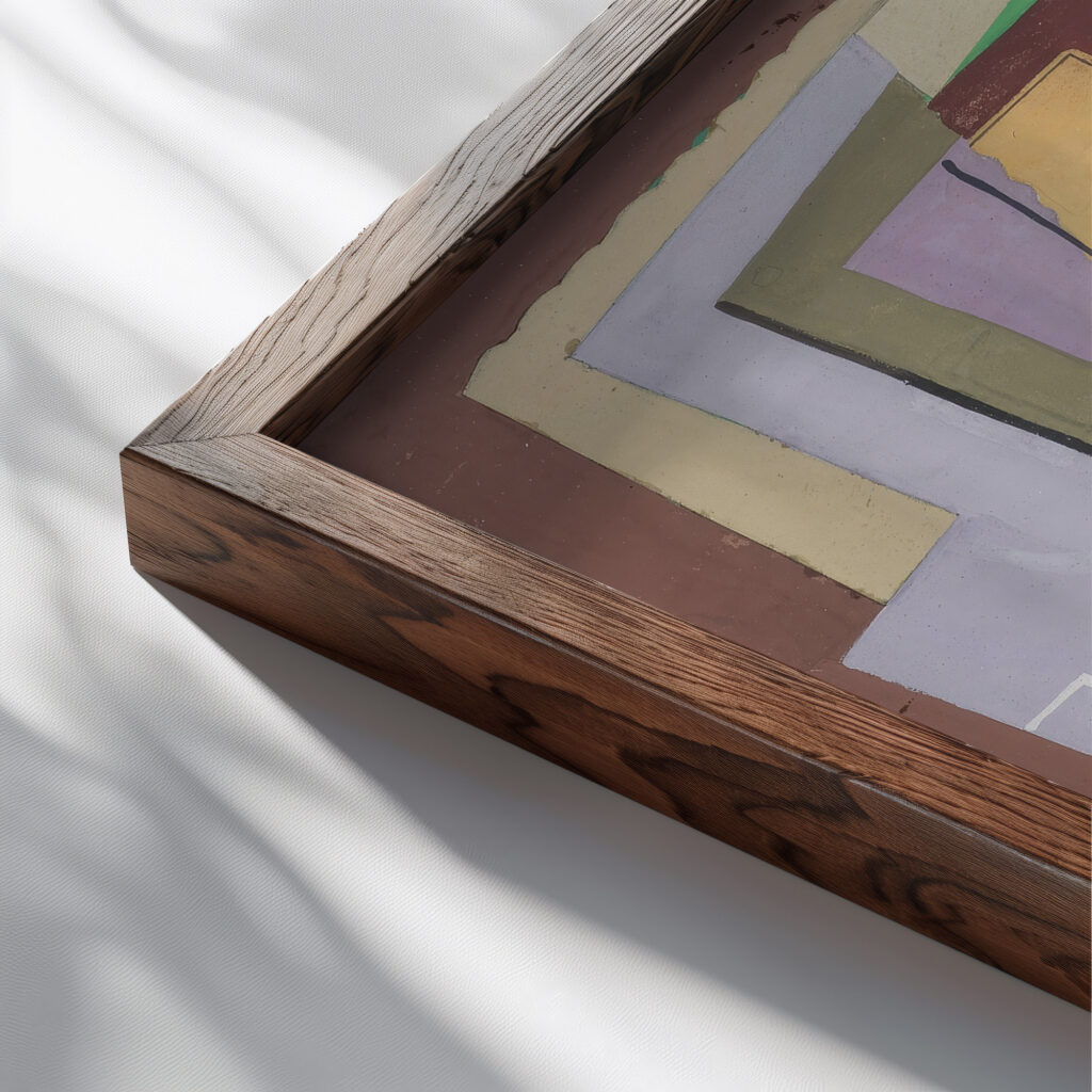 Nature Morte Devant La Fenetre 1925 Georges Valmier close up dark wood mockup