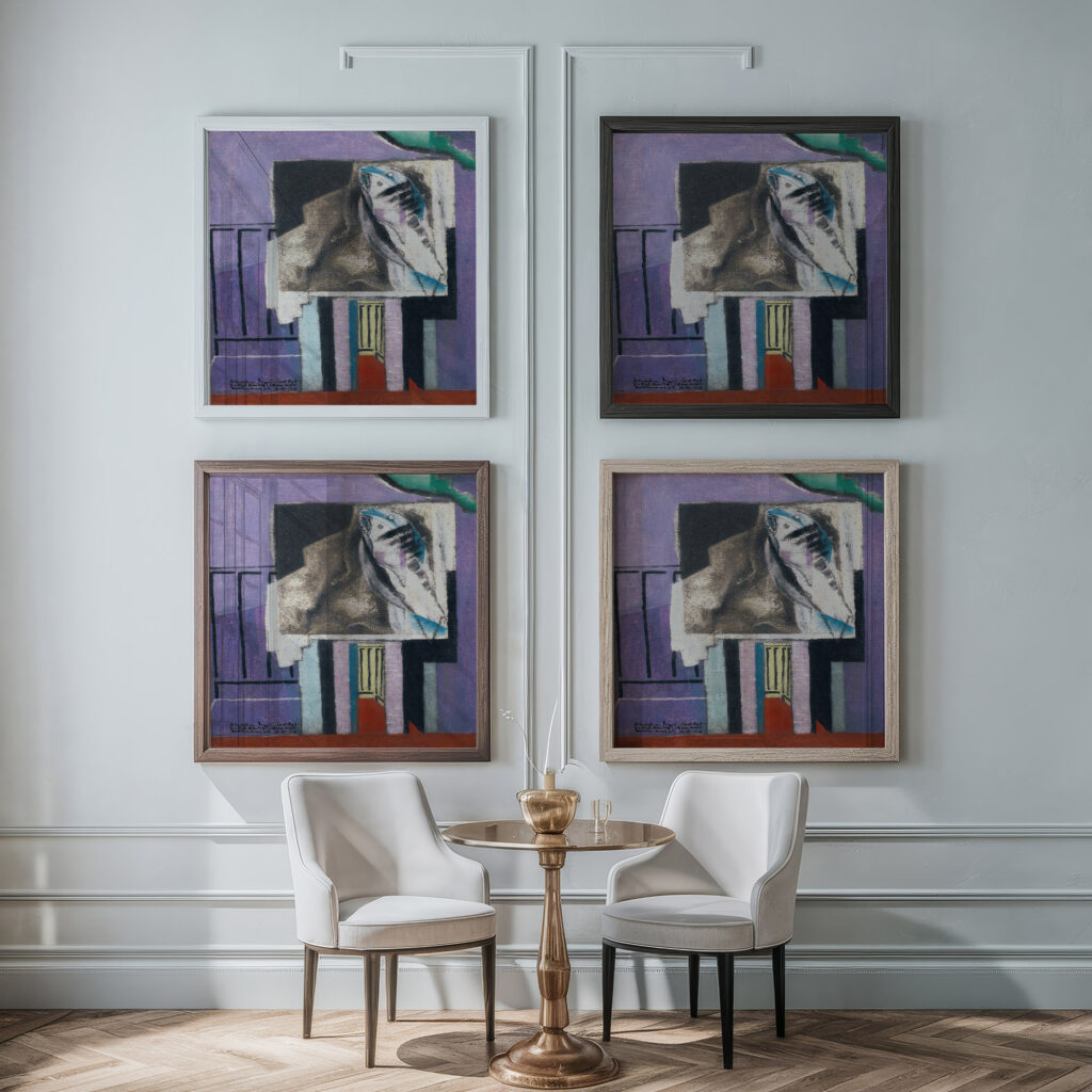 Nature Morte Devant Le Balcon 1929 Louis Marcoussis framed posters mockup