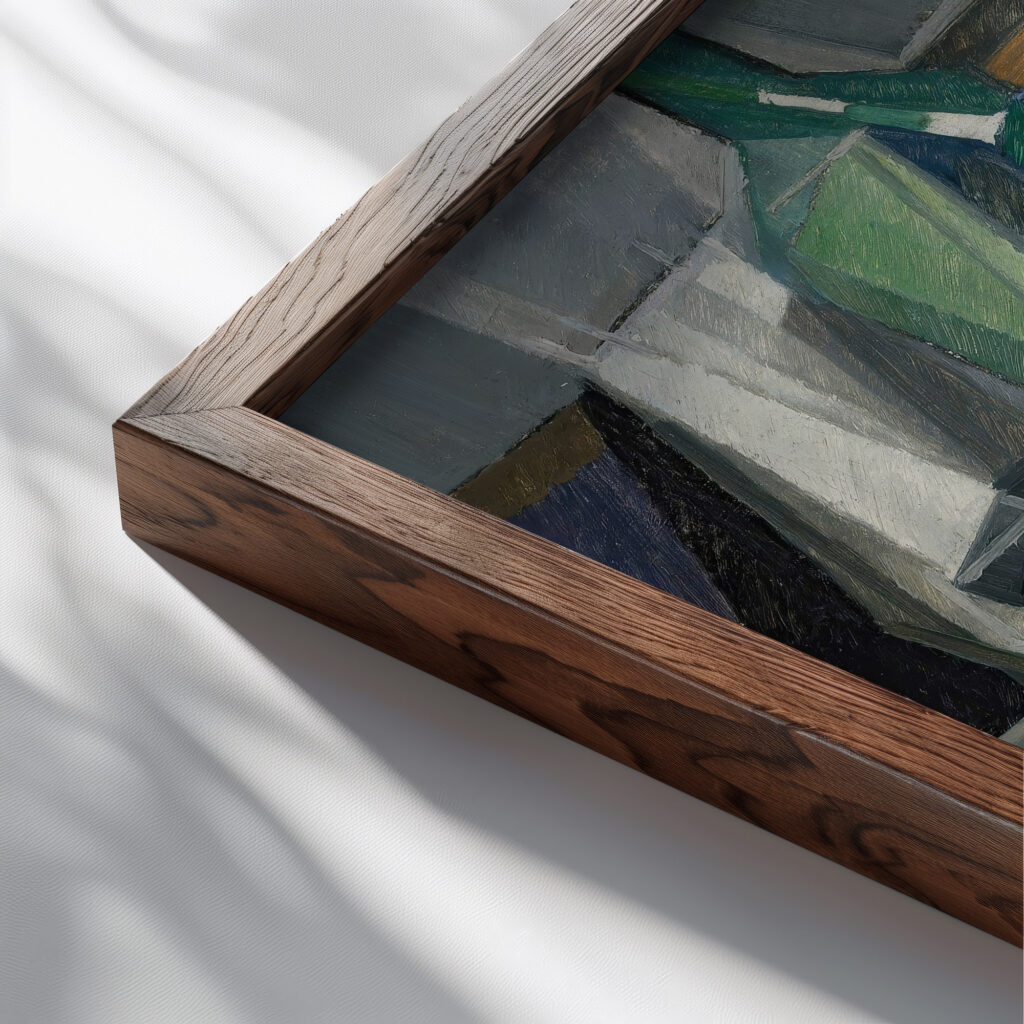 Nature Morte No. 3 1911 Georges Valmier close up dark wood mockup
