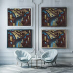 Nature Symbolized No. 1 Roofs 1911 12 Arthur Dove framed posters mockup