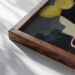 Nature morte a la theiere 1916 Angel Zarraga close up dark wood mockup