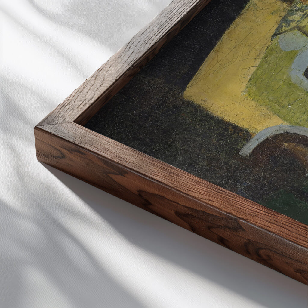 Nature morte a las de trefle 1912 16 Louis Marcoussis close up dark wood mockup