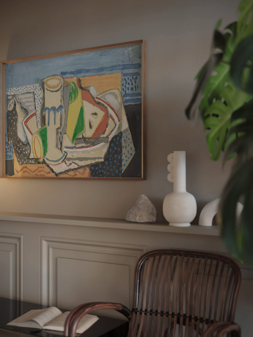 Nature morte au verre et a la poire 1920 Louis Marcoussis video mockup