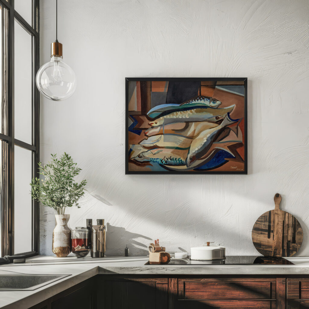 Nature morte aux poissons 1946 Youla Chapoval 6 mockup