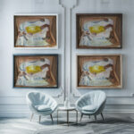 Nature morte circa 1926 Juan Gris framed posters mockup