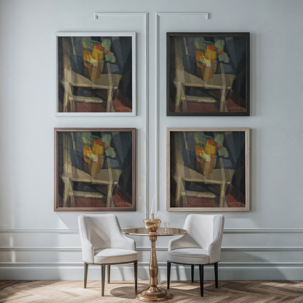 Nature morte sur une table 1911 1912 Georges Valmier framed posters mockup