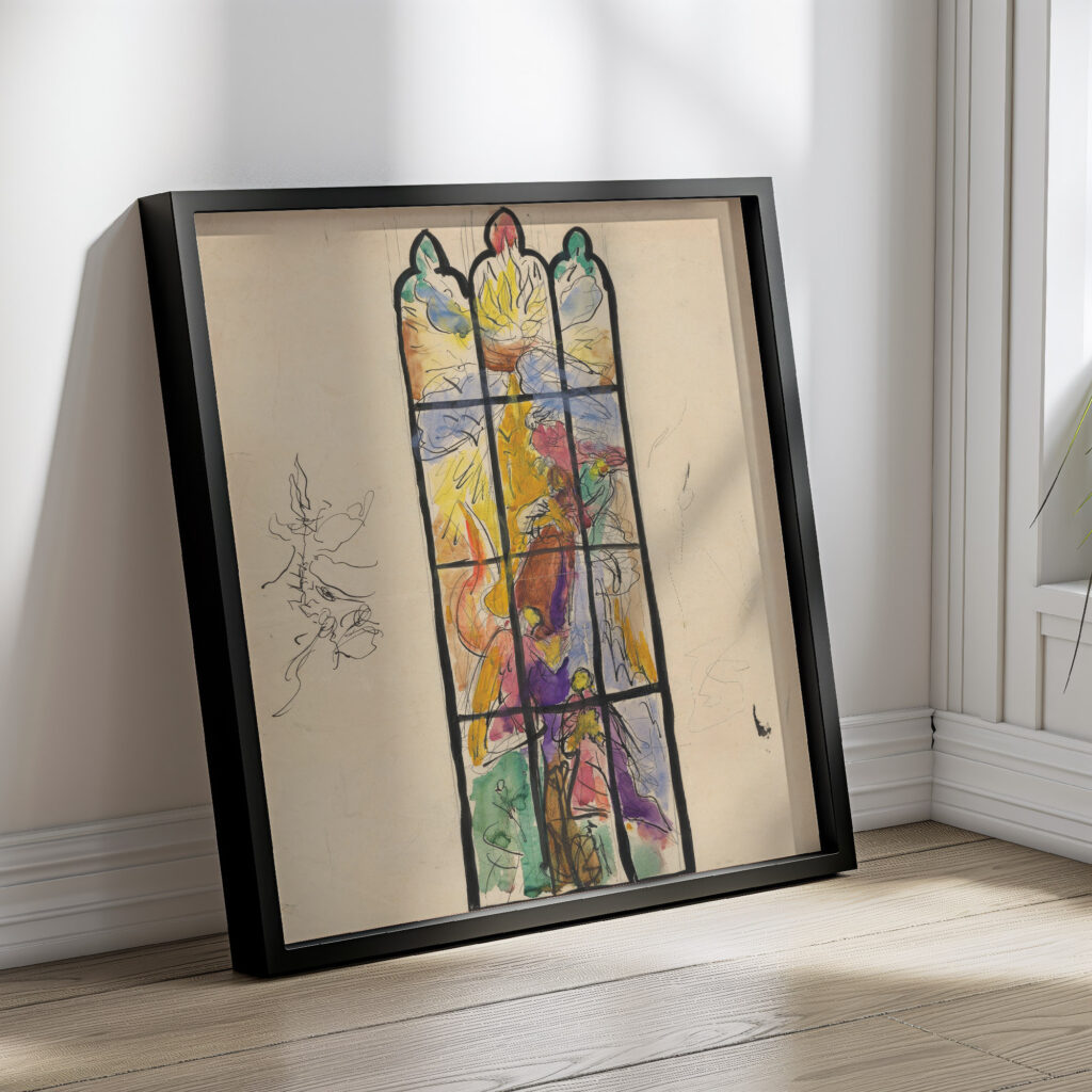 Navrh na sklenene okno 1940–1944 Jan Novak 4 mockup