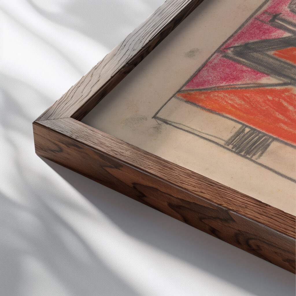 New Form – Graphic Design 1932 Zolo Palugyay close up dark wood mockup