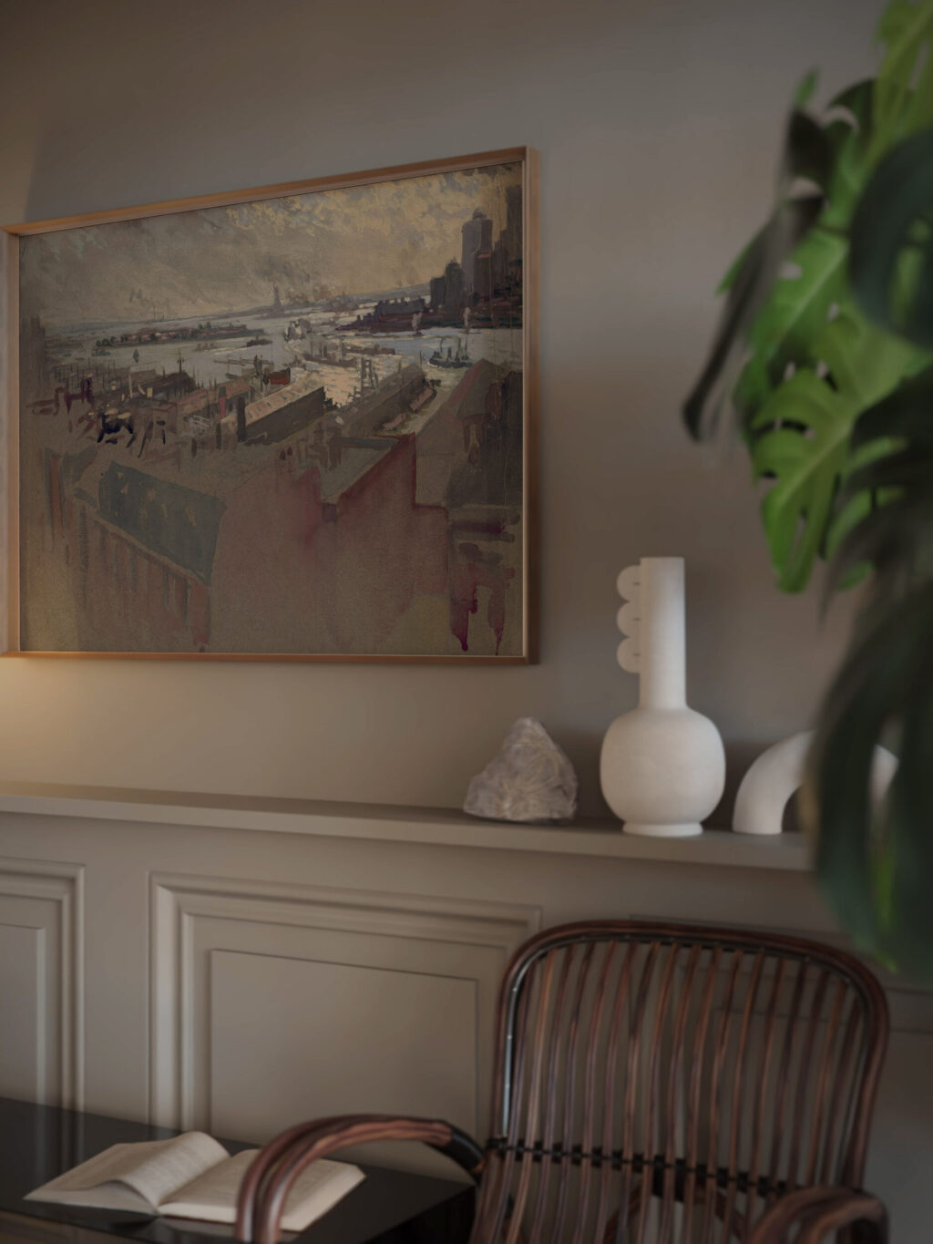 New York Bay from the Margaret 1922 Joseph Pennell video mockup