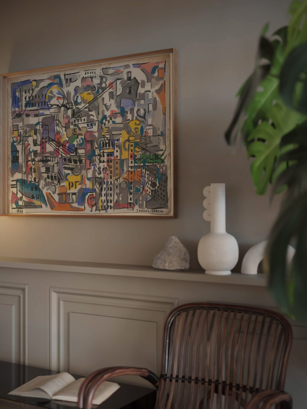 New York City Birds Eye View 1920 Joaquin Torres Garcia video mockup