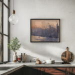 New York City harbor and skyline at night 1921 Joseph Pennell 6 mockup