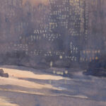 New York City harbor and skyline at night 1921 Joseph Pennell 8 mockup