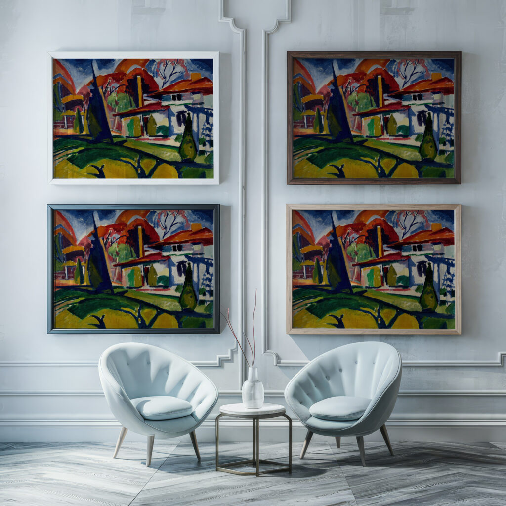 Newmans House 1915 Henry Lyman Sayen framed posters mockup