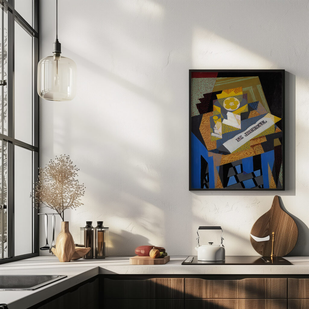 Newspaper and Fruit Dish 1916 Juan Gris 6 mockup