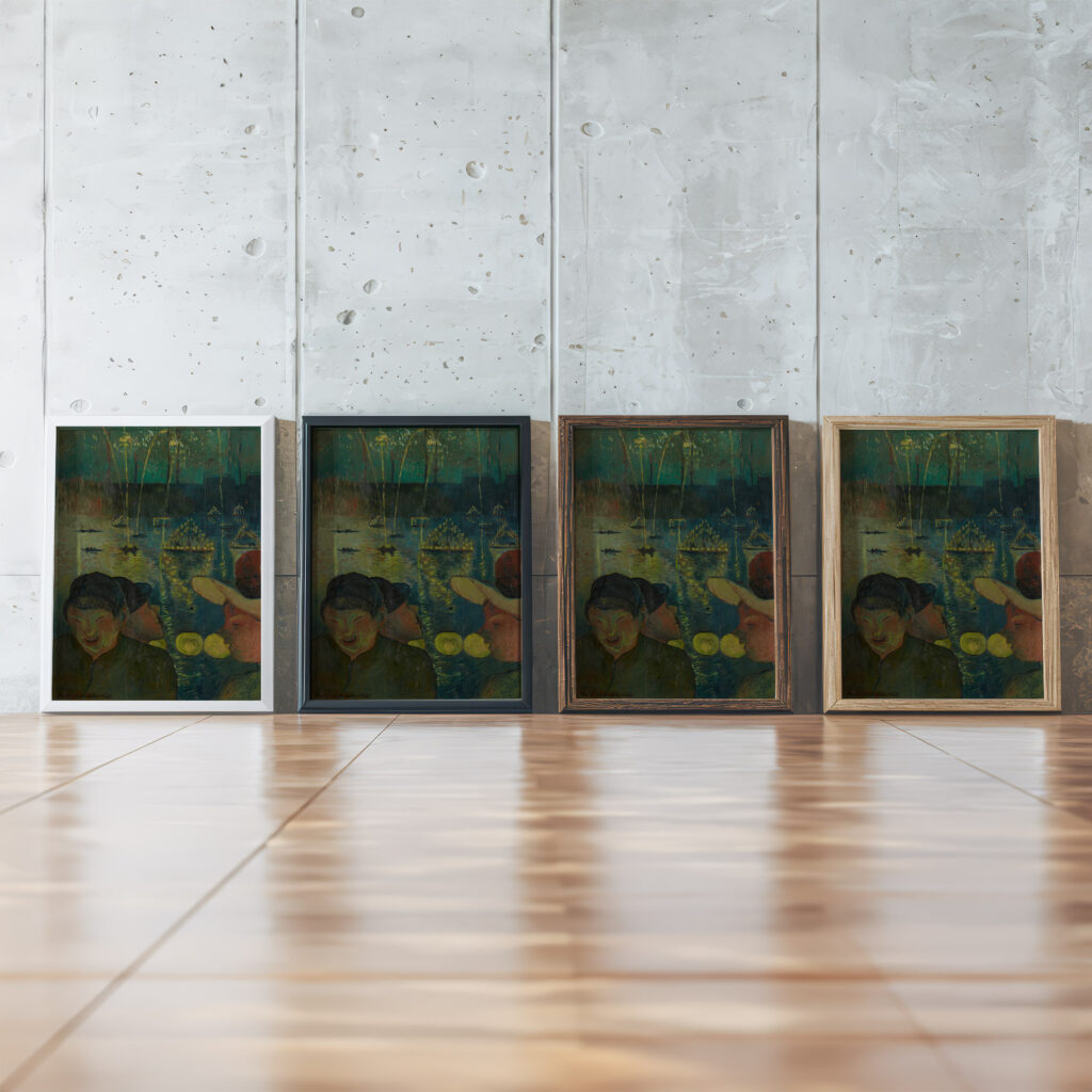 Night Festival 1888 Emile Bernard framed posters mockup