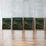 Night Festival 1888 Emile Bernard framed posters mockup