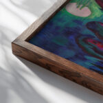 Night Moon Accordion Player by Moonlight 1924 Ernst Ludwig Kirchner close up dark wood mockup