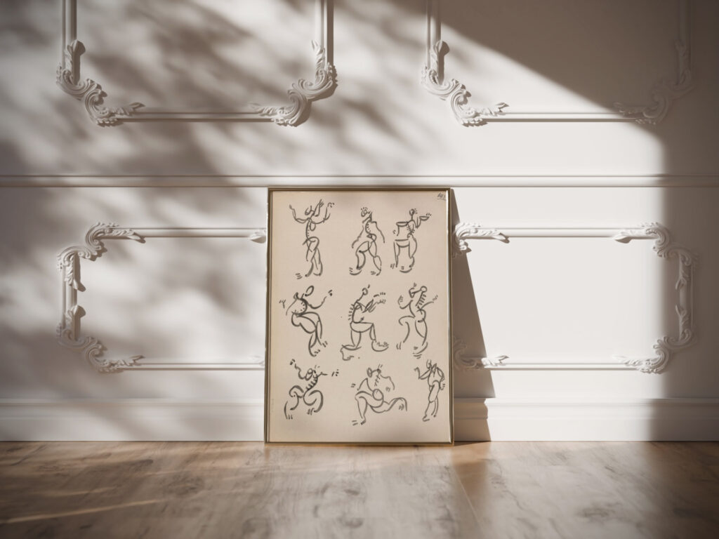 Nine Dancing Figures in Three Registers 1910 1915 Henri Gaudier Brzeska video mockup