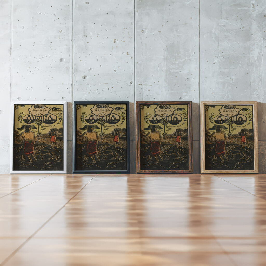 Noa Noa 1894 Paul Gauguin framed posters mockup