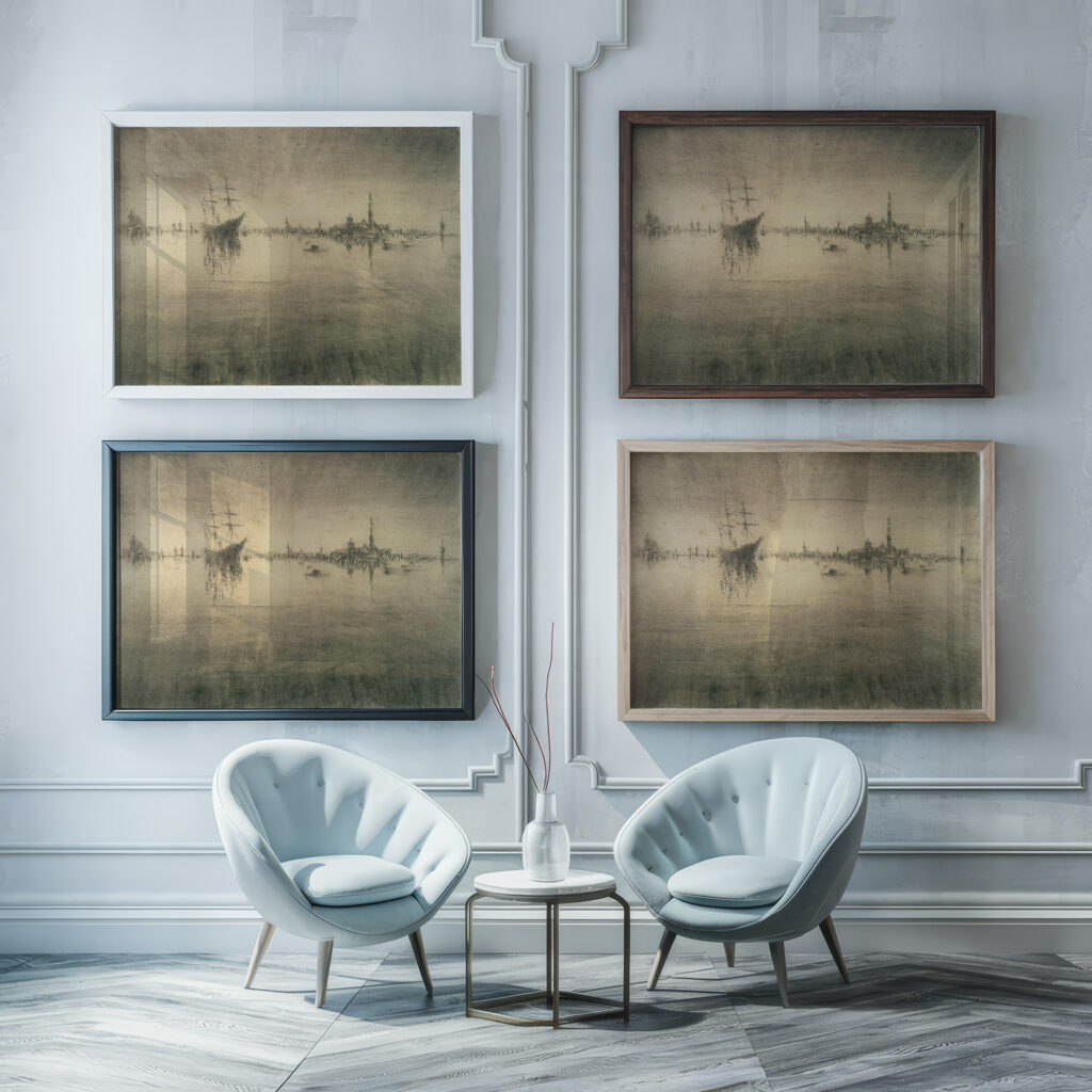 Nocturne 1879 1880 James Abbott McNeill Whistler framed posters mockup