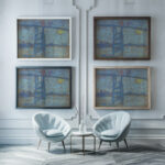 Nocturne Battersea Bridge 1872 1873 James Abbott McNeill Whistler framed posters mockup