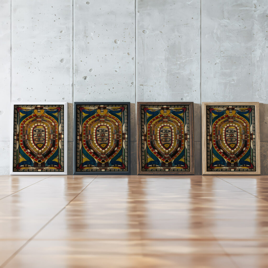 NogaEi Ist Das allergroste Dorf der gantzen Erde Villerville 1921 Adolf Wolfli framed posters mockup