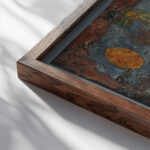 Nordic Fairy Tale 1930 Paul Klee close up dark wood mockup