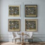 North German 1930 Paul Klee framed posters mockup