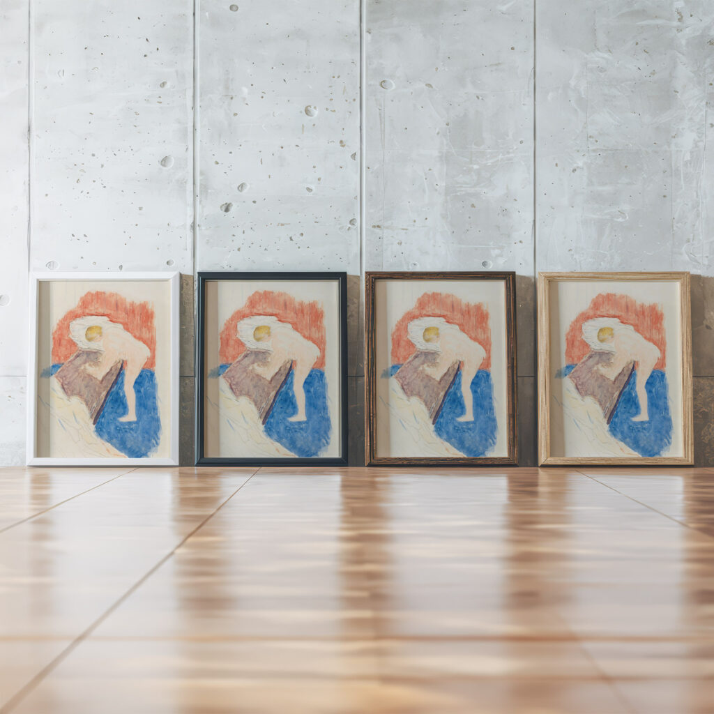 Nu A La Baignoire circa 1921 1922 Pierre Bonnard framed posters mockup