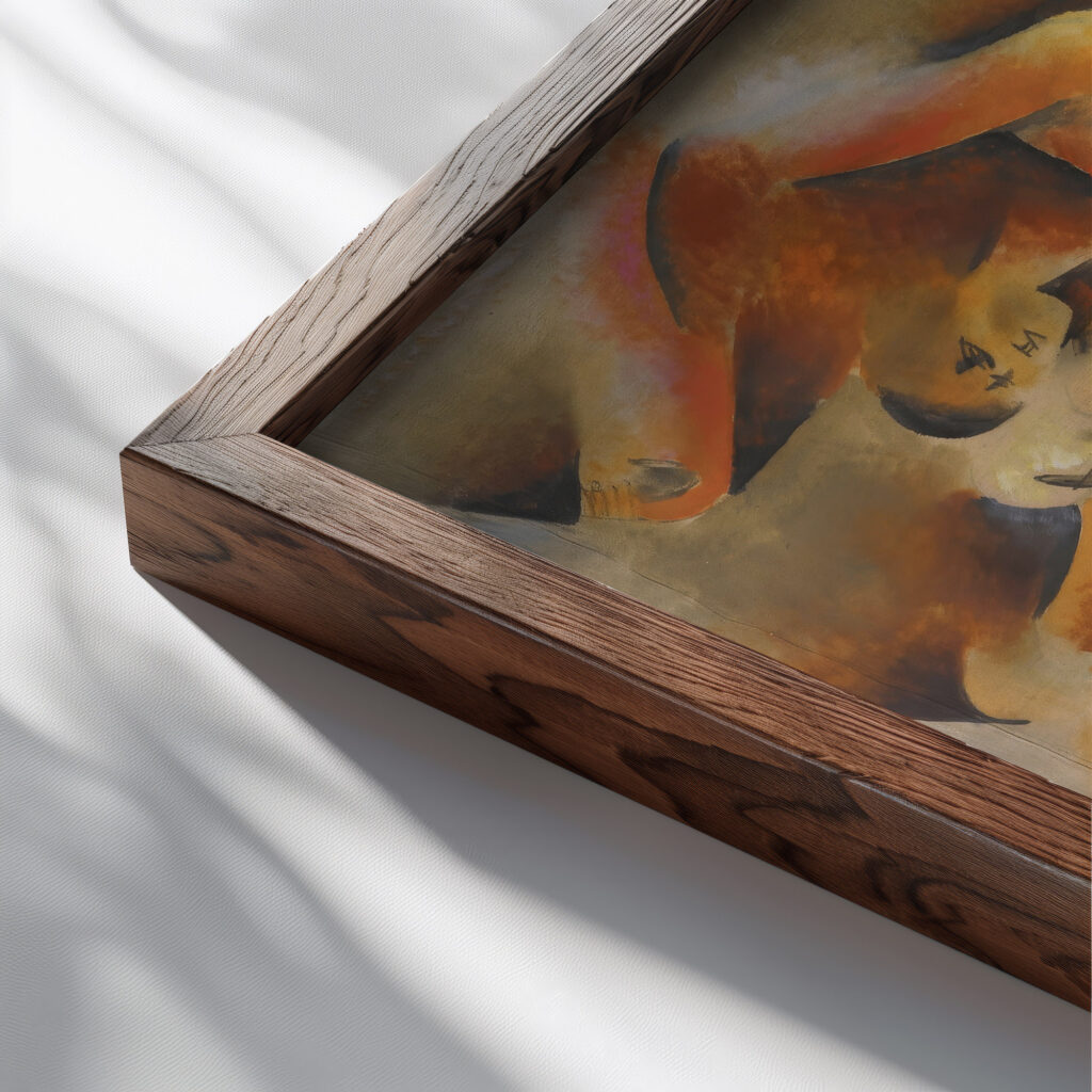 Nude Dancers Vladimir Baranov Rossine close up dark wood mockup