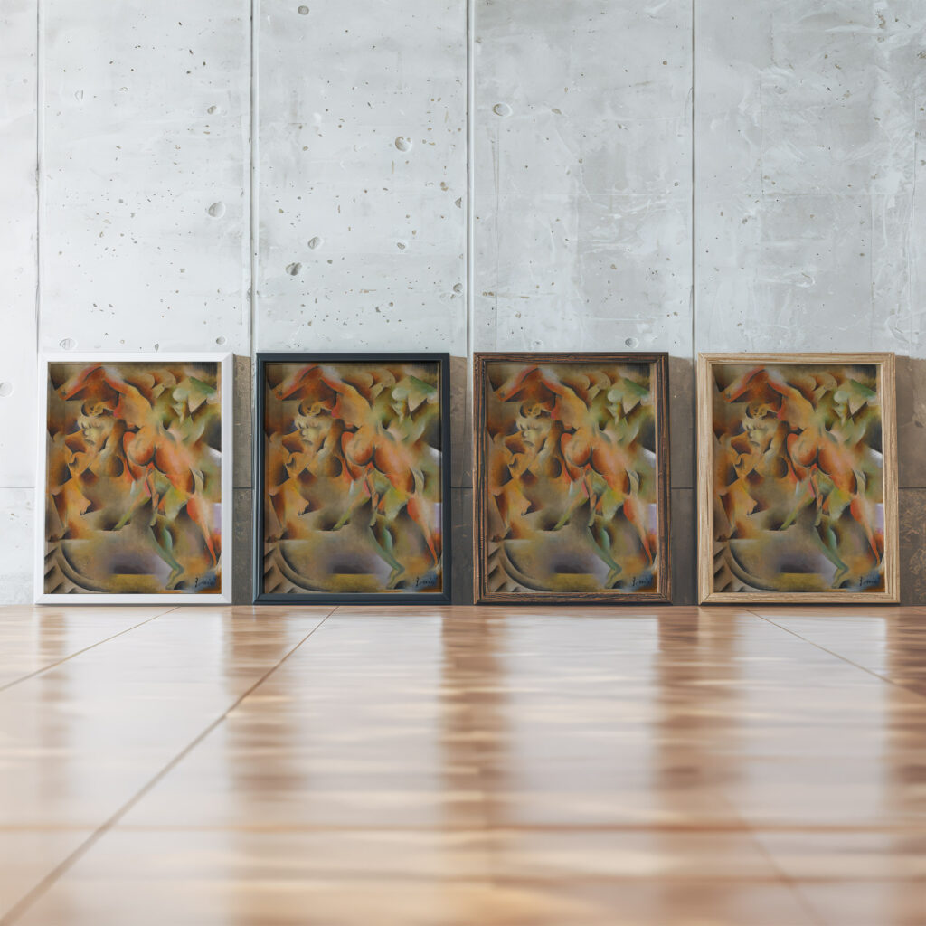 Nude Dancers Vladimir Baranov Rossine framed posters mockup