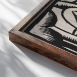 Nude IX 1918 Georg Schrimpf close up dark wood mockup