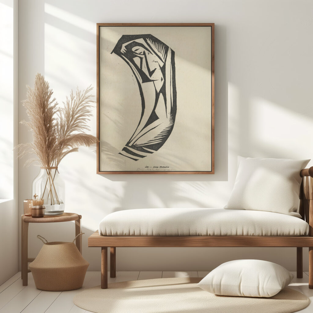 Nude V Nude in the shape of the reversed letter C 1918 Jerzy Hulewicz 5 mockup