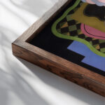 Nude with a flower 1928 Georges Valmier close up dark wood mockup