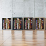 Nude with a flower 1928 Georges Valmier framed posters mockup