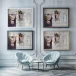 Nuoren naisen kasvot Akseli Gallen Kallela framed posters mockup