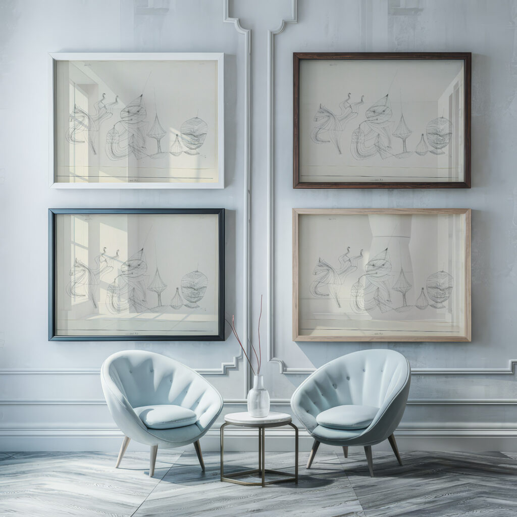 Obertone Overtones 1928 Paul Klee framed posters mockup