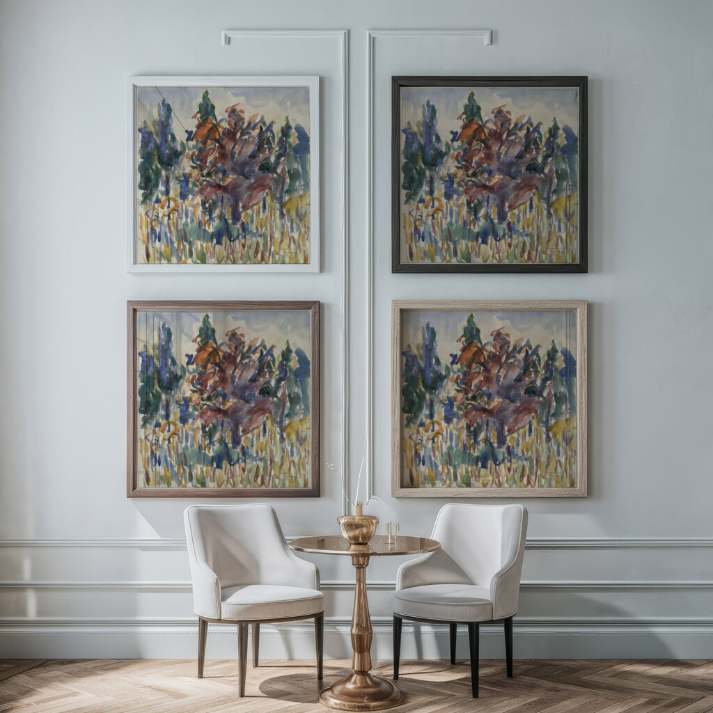 October Trees ca. 1914 Allen Tucker framed posters mockup