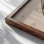 Ohne Titel 1919 Wassily Kandinsky close up dark wood mockup