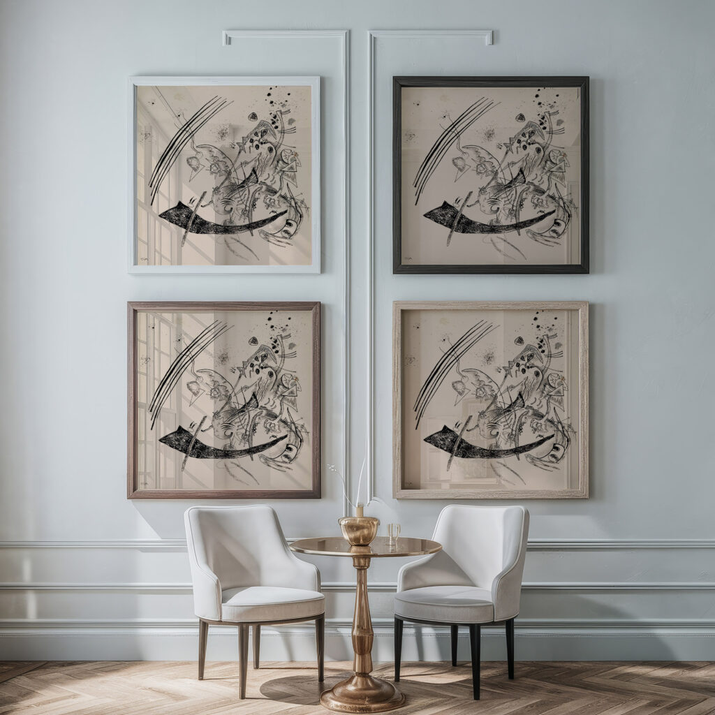 Ohne Titel 1919 Wassily Kandinsky framed posters mockup