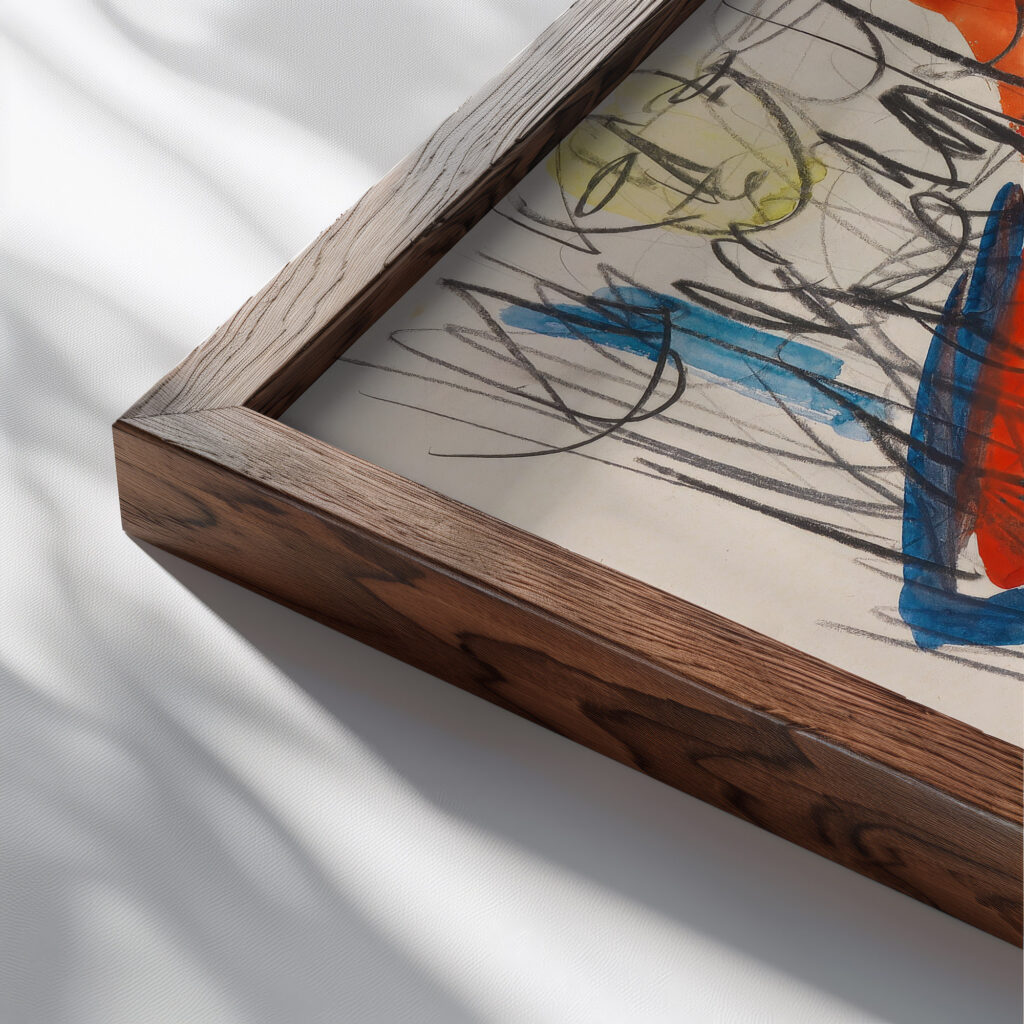 Ohne Titel 1920 Albert Muller close up dark wood mockup