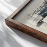 Ohne Titel 1930 31 Kurt Schwitters close up dark wood mockup