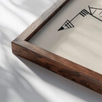 Ohne Titel 1930 Wassily Kandinsky 1 close up dark wood mockup