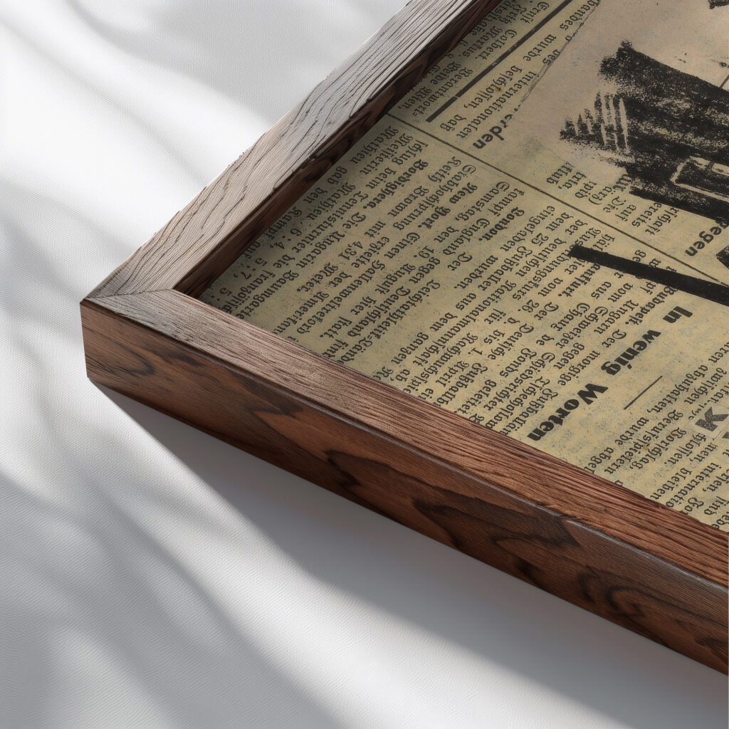 Ohne Titel 1933 Karl Wiener close up dark wood mockup