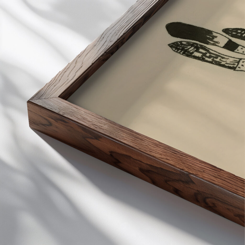 Ohne Titel 1938 Wassily Kandinsky close up dark wood mockup