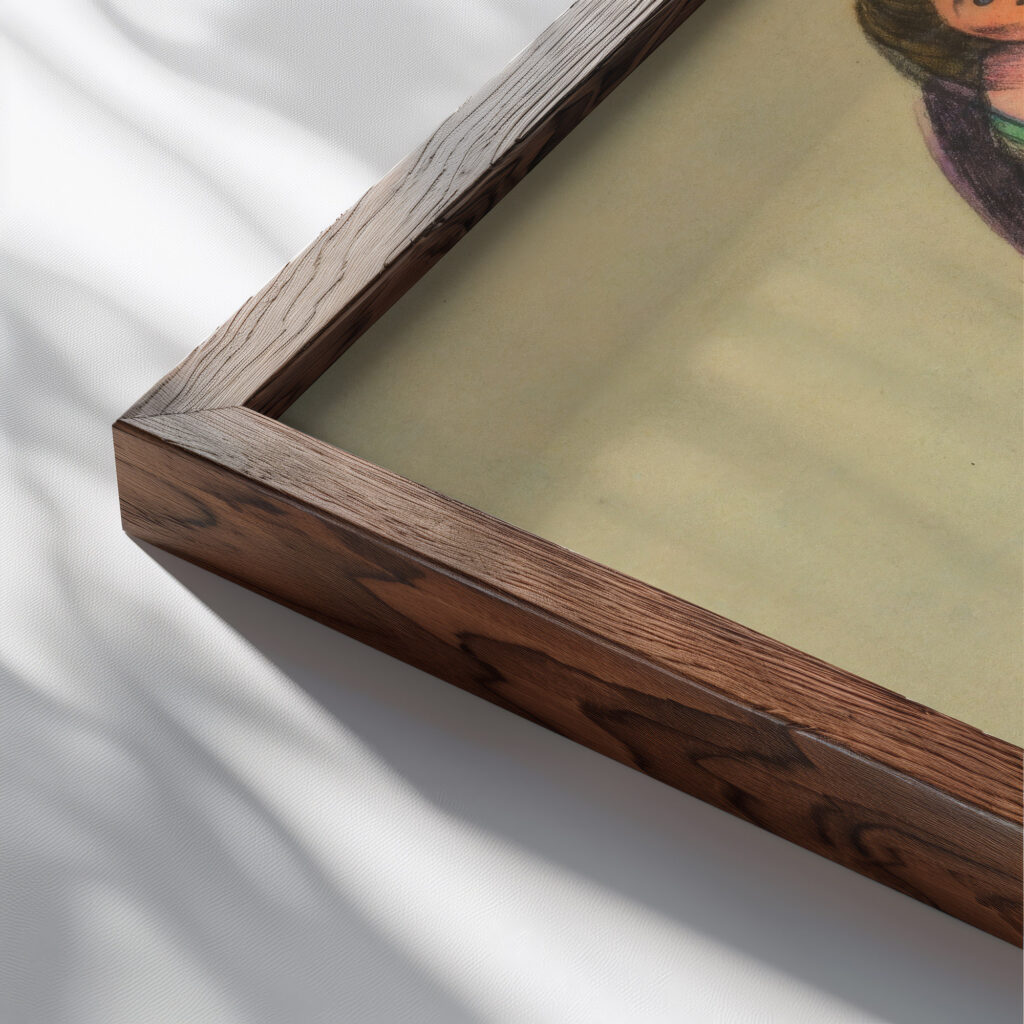 Ohne Titel 1942 Karl Wiener close up dark wood mockup